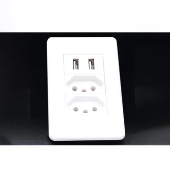 Brazil standard 220V wall socket DC 5V 2 port USB fast charging plug socket using fireproof material
Brazil standard 220V wall socket DC 5V 2 port USB fast charging plug socket using fireproof material
