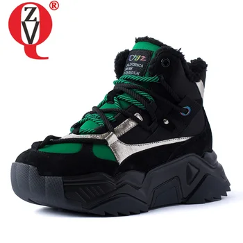 ZVQ punk cool woman sneakers leather ankle boots winter autumn green black lace-up 5cm mid heels women's shoes fashion booties
ZVQ punk cool woman sneakers leather ankle boots winter autumn green black lace-up 5cm mid heels women's shoes fashion booties