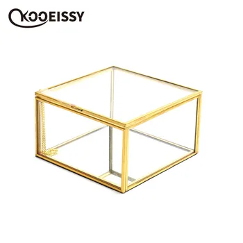 Geometric Square Covered Glass Organizer Transparent Glass Jewelry Storage Box Party Holiday Ornament Wedding Ring Container
Geometric Square Covered Glass Organizer Transparent Glass Jewelry Storage Box Party Holiday Ornament Wedding Ring Container