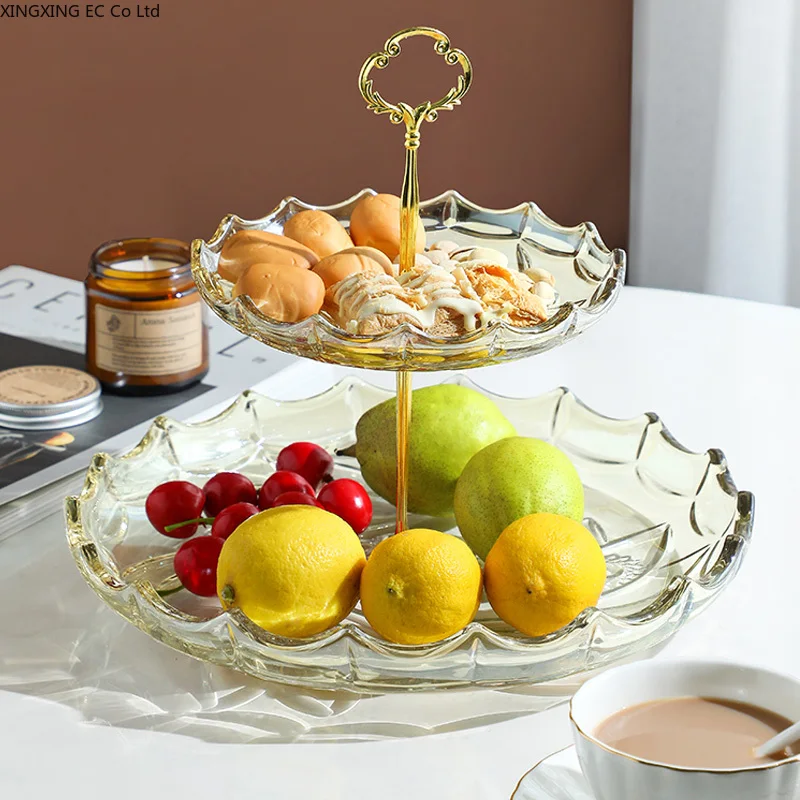 Double Crystal Glass Fruit Plate Dessert Pastry Snack Plate Creative Modern Living Room Home Nordic Display Plate Decoration
Double Crystal Glass Fruit Plate Dessert Pastry Snack Plate Creative Modern Living Room Home Nordic Display Plate Decoration