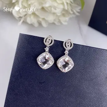 Shipei Classic 925 Sterling Silver Greated Moissanite Gemstone Wedding Fine Jewelry Engagement White Gold Drop Dangle Earrings
Shipei Classic 925 Sterling Silver Greated Moissanite Gemstone Wedding Fine Jewelry Engagement White Gold Drop Dangle Earrings