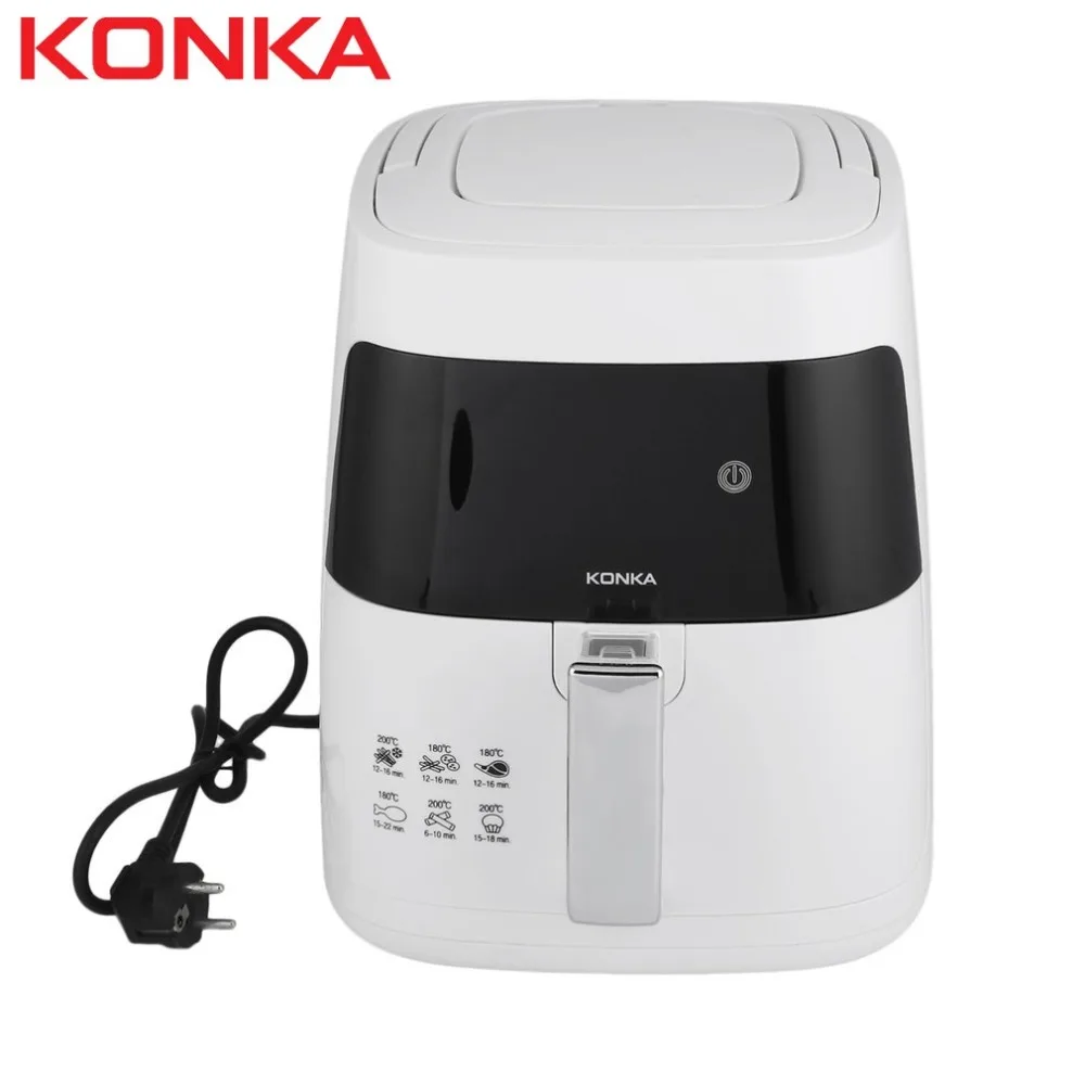 KONKA Microcomputer Intelligent Control Air Fryer 2.5L Smokeless Electric Air Fryer French Fries Machine Non-stick Fryer 220V EU
KONKA Microcomputer Intelligent Control Air Fryer 2.5L Smokeless Electric Air Fryer French Fries Machine Non-stick Fryer 220V EU