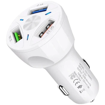 Car Charger, 36W/6A QC3.0 3-Port USB Car Power Charger Adapter Compatible with Cellphones, iPads, Cameras
Car Charger, 36W/6A QC3.0 3-Port USB Car Power Charger Adapter Compatible with Cellphones, iPads, Cameras