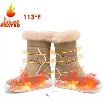 New Winter Boots Women Short Plush Warm Winter Smart Battery Heating Up Booties Slip-On Shoes Women Warm Lace-Up Boot
New Winter Boots Women Short Plush Warm Winter Smart Battery Heating Up Booties Slip-On Shoes Women Warm Lace-Up Boot