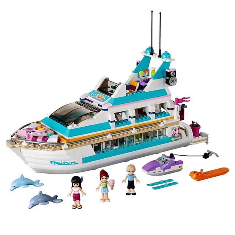 618Pcs Friends 41015 Dolphin Cruiser Vessel Ship Model Building Blocks with Figures Bricks Set Compatible Girls DIY Toys
618Pcs Friends 41015 Dolphin Cruiser Vessel Ship Model Building Blocks with Figures Bricks Set Compatible Girls DIY Toys