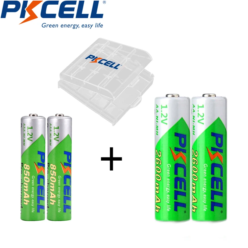 2Pcs PKCELL AAA 1.2V NIMH 850mah Rechargeable Battery And 2Pcs PKCELL AA 1.2V NIMH 2600mah Rechargeable Battery With One Box
2Pcs PKCELL AAA 1.2V NIMH 850mah Rechargeable Battery And 2Pcs PKCELL AA 1.2V NIMH 2600mah Rechargeable Battery With One Box