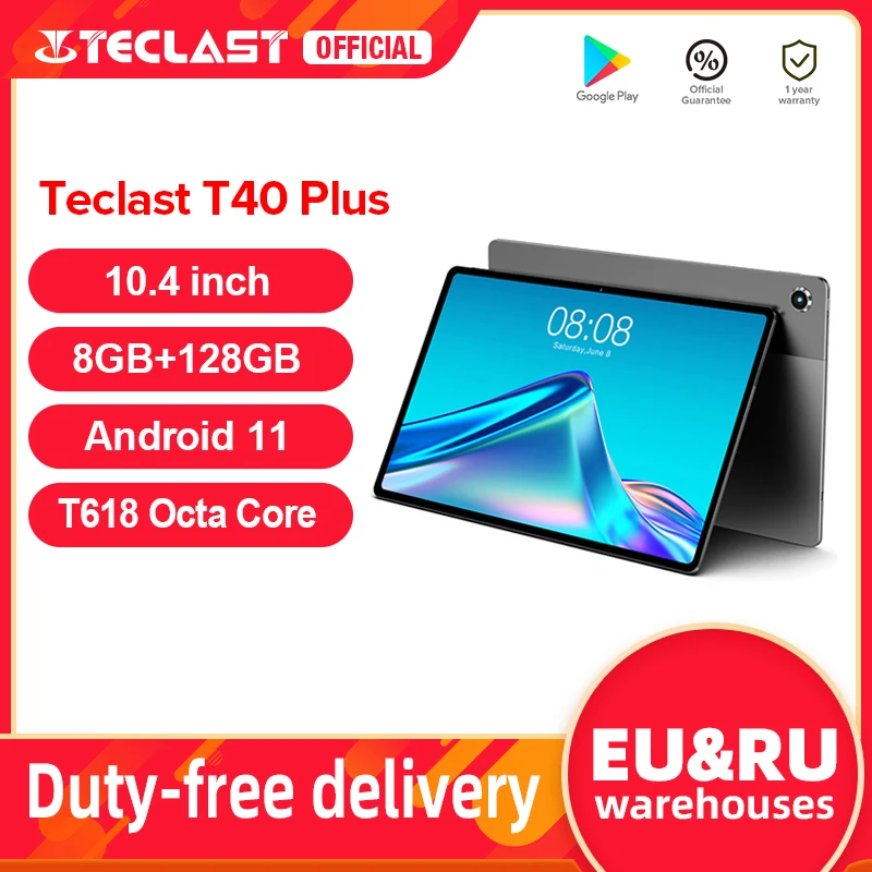 Teclast T40 Plus планшет на Android 11 восемь ядер экран 10 4 дюйма 8 ГБ + 128 | Компьютеры и офис