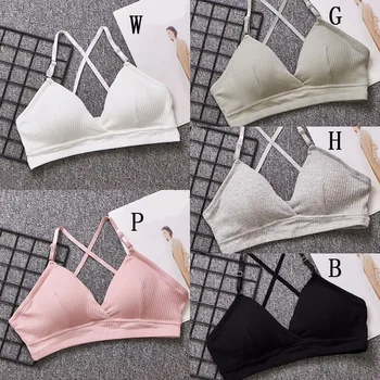 Women Cotton Thread Sling Beauty Back Wrapped Chest Bra Deep V Solid Color Triangle Cup Tube Top
Women Cotton Thread Sling Beauty Back Wrapped Chest Bra Deep V Solid Color Triangle Cup Tube Top