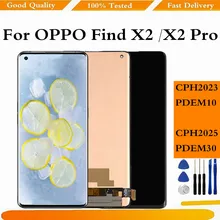 Bloc écran tactile LCD AMOLED, pour OPPO Find X2 Pro, cph2022, PDEM30, CPH2023, PDEM10=