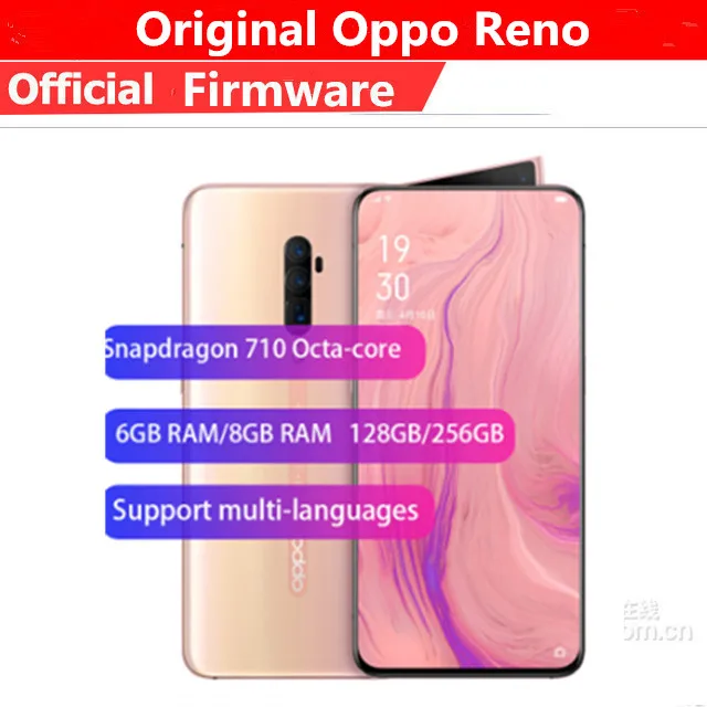 Oppo Reno Mobile Phone Snapdragon 710 Android 9.0 6.4" AMOLED Full Screen 48.0MP Slide Camera Screen Fingerprint+Face ID VOOC
Oppo Reno Mobile Phone Snapdragon 710 Android 9.0 6.4" AMOLED Full Screen 48.0MP Slide Camera Screen Fingerprint+Face ID VOOC