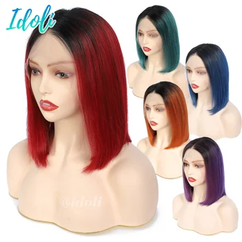 Ombre Human Hair Lace Front Brazilian Straight Remy Hair Wig Bob Lace Front Wigs Color Purple Blue Red Ginger Green Omber Hair
Ombre Human Hair Lace Front Brazilian Straight Remy Hair Wig Bob Lace Front Wigs Color Purple Blue Red Ginger Green Omber Hair