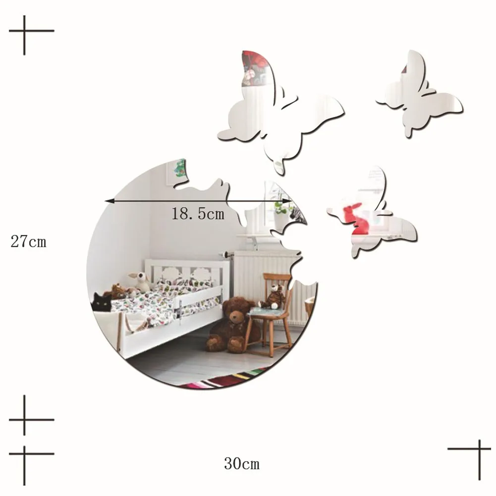 Useful Wall Stickers Acrylic Bedroom Butterfly shaped Decoration Home Living room Mirror Set Silver Wall Sticker
Useful Wall Stickers Acrylic Bedroom Butterfly shaped Decoration Home Living room Mirror Set Silver Wall Sticker