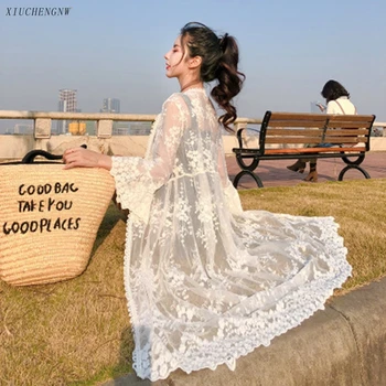 Woman's Swimwear for Bikini Cover Up Beach Fashion Woman Sunshade Shawl Dress Mujer Coat Blouse Beach Sun Protection Clothing Xl
Woman's Swimwear for Bikini Cover Up Beach Fashion Woman Sunshade Shawl Dress Mujer Coat Blouse Beach Sun Protection Clothing Xl