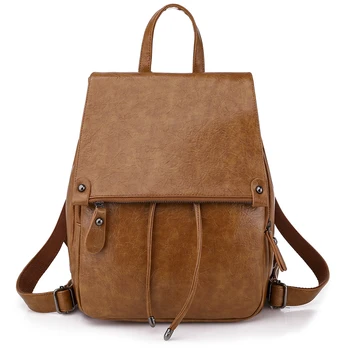 PU Leather Women Backpack for Girls Brown Waterproof Anti-theft Backpack Female School College Student Korean Style Shoulder Bag 
PU Leather Women Backpack for Girls Brown Waterproof Anti-theft Backpack Female School College Student Korean Style Shoulder Bag