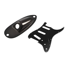 2 Set Black Guitar Parts: 1 Set Jack Plate For Stratocaster & 1 Set Of 3 Ply 11 Hole Guitar Pickguard Strat Backplate Pickup Cov
2 Set Black Guitar Parts: 1 Set Jack Plate For Stratocaster & 1 Set Of 3 Ply 11 Hole Guitar Pickguard Strat Backplate Pickup Cov