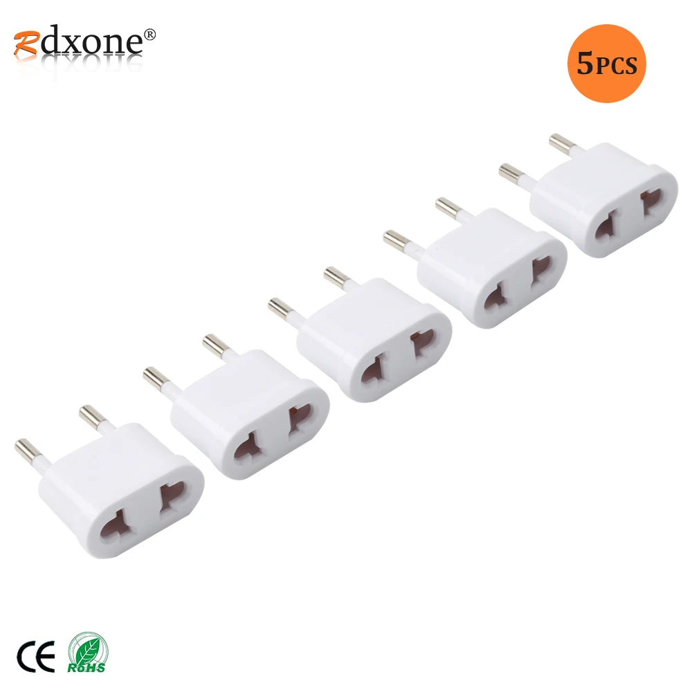 5 pc US to EU Europe Plug Power Adapter White Travel Power Plug Adapter Converter Wall Charger plug
5 pc US to EU Europe Plug Power Adapter White Travel Power Plug Adapter Converter Wall Charger plug