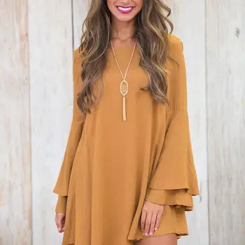 MoYan Women's Fasion Flare Sleeve Mini Dress Loose Dress Ladies Casual Comfy Robe Backless Clothes 
MoYan Women's Fasion Flare Sleeve Mini Dress Loose Dress Ladies Casual Comfy Robe Backless Clothes