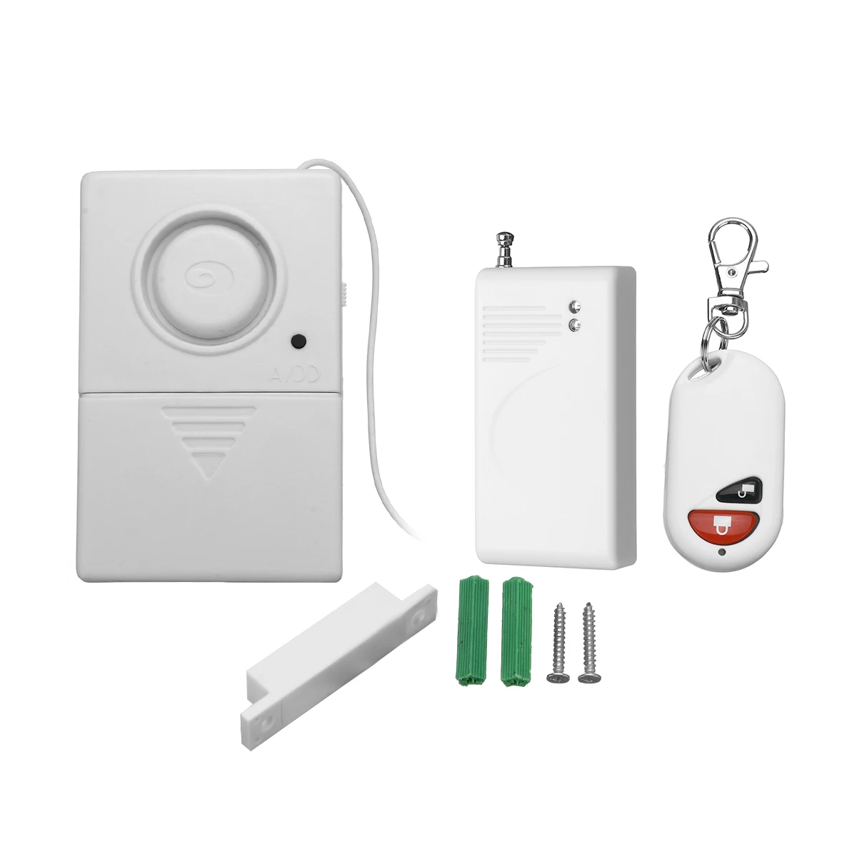 Wireless Remote Control + Magnetic Window Door Sensor Detector + Panic botton for Home Security Burglar Alarm Kits
Wireless Remote Control + Magnetic Window Door Sensor Detector + Panic botton for Home Security Burglar Alarm Kits