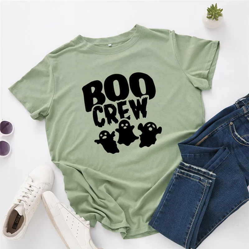 Plus Size S-5XL Cute Ghost Print 100%Cotton Halloween T Shirt Women Shirts O Neck Short Sleeve Tees Women Summer TShirt Kawaii
Plus Size S-5XL Cute Ghost Print 100%Cotton Halloween T Shirt Women Shirts O Neck Short Sleeve Tees Women Summer TShirt Kawaii