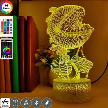 Smart Phone Control Game Plants Vs Zombies Chomper Night Light Color Changable 3d Led for Child Holiday Gifts Acrylic Table Lamp
Smart Phone Control Game Plants Vs Zombies Chomper Night Light Color Changable 3d Led for Child Holiday Gifts Acrylic Table Lamp