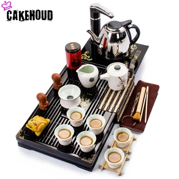CAKEHOUD Chinese Tea Ceramic Kung Fu Tea Set Tea Tray Set Ceramic Tea Cup Teapot Cover Bowl Tea Pet Tea Ceremony Accessories 
CAKEHOUD Chinese Tea Ceramic Kung Fu Tea Set Tea Tray Set Ceramic Tea Cup Teapot Cover Bowl Tea Pet Tea Ceremony Accessories
