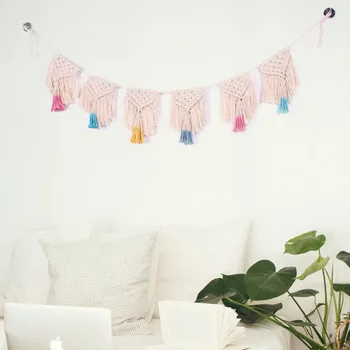 Boho Wall Decor Handmade Cotton rope macram tassel woven tapestry curtain Wall hanging living room Home party banquet Decoration
Boho Wall Decor Handmade Cotton rope macram tassel woven tapestry curtain Wall hanging living room Home party banquet Decoration