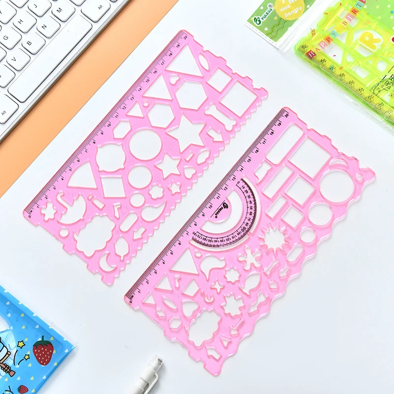4pcs Students Geometric Templates Drawing Rulers Multifunction Transparent Ruler Set Student Stationery Painting Supplies
4pcs Students Geometric Templates Drawing Rulers Multifunction Transparent Ruler Set Student Stationery Painting Supplies