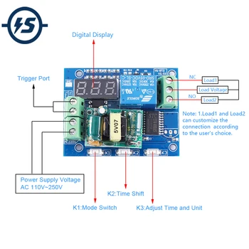 AC 110V 220V Power-ON/OFF Trigger Delay Controller Module Display Adjustable Timer Cycle Delay Switch Module
AC 110V 220V Power-ON/OFF Trigger Delay Controller Module Display Adjustable Timer Cycle Delay Switch Module