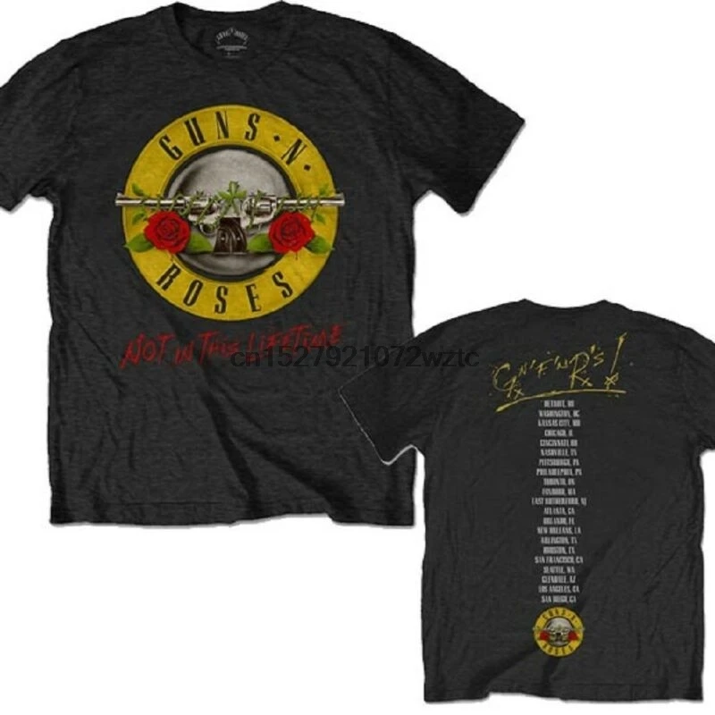 Guns N Roses Not In This Lifetime Tour Band Logo Tee Мужские Большие футболки 5057363069781|Футболки| |