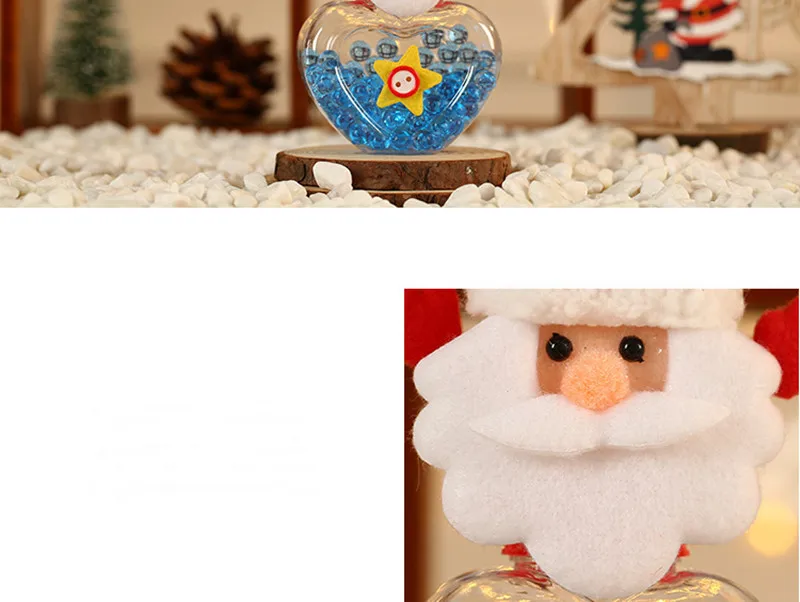 mini christmas candy jar santa claus snowman round storage