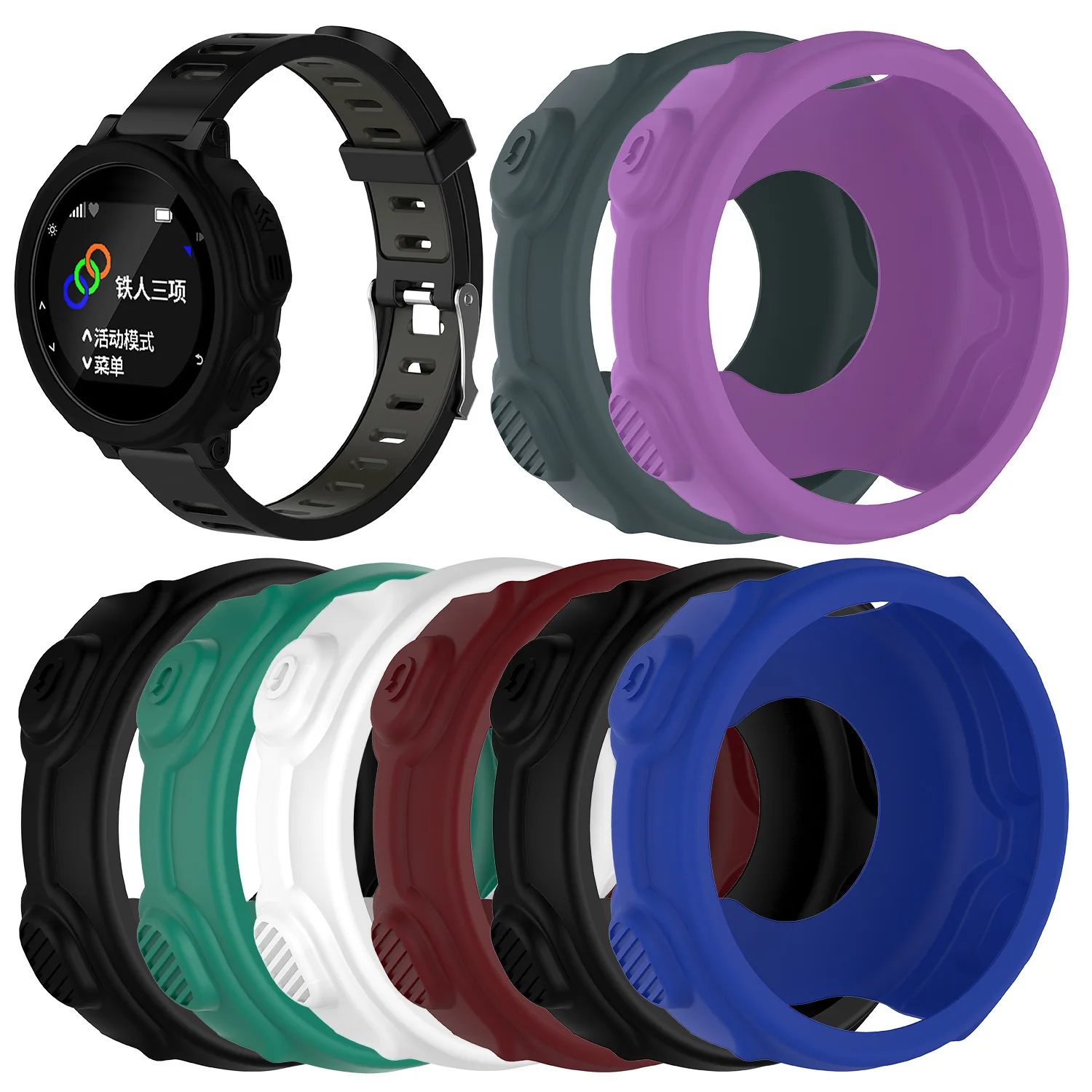 For Garmin Forerunner 235 Watch Band Silicone Strap Bracelet universal protective case intelligent watch protective case
For Garmin Forerunner 235 Watch Band Silicone Strap Bracelet universal protective case intelligent watch protective case