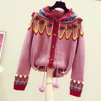 Knitted Cardigans Sweaters Female Outwear New Autumn Winter All-match Single Breasted with Hooded Women Sweaters Pink
Knitted Cardigans Sweaters Female Outwear New Autumn Winter All-match Single Breasted with Hooded Women Sweaters Pink