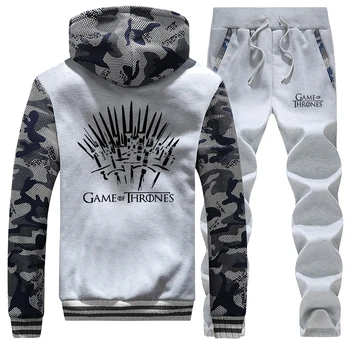 Game of Thrones Camouflage Thick Hoodies Sweatshirt+pants 2 Piece Sets Men Fleece Hoodie fashion Brand Mens Winter Jacket Suit
Game of Thrones Camouflage Thick Hoodies Sweatshirt+pants 2 Piece Sets Men Fleece Hoodie fashion Brand Mens Winter Jacket Suit