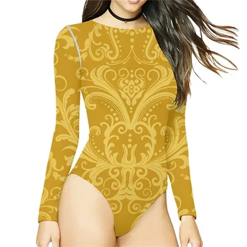 Girl Women Stretch Bodycon Floral Bright Color Bodysuit Ladies Compression Long Sleeve Base Layer Summer Cool Dry Romper 
Girl Women Stretch Bodycon Floral Bright Color Bodysuit Ladies Compression Long Sleeve Base Layer Summer Cool Dry Romper