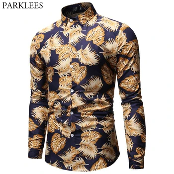 3D Leaves Print Dress Shirt Men 2019 Brand New Slim Fit Long Sleeve Hawaiian Shirts Mens Button Down Party Shirt for Holiday 3XL 
3D Leaves Print Dress Shirt Men 2019 Brand New Slim Fit Long Sleeve Hawaiian Shirts Mens Button Down Party Shirt for Holiday 3XL