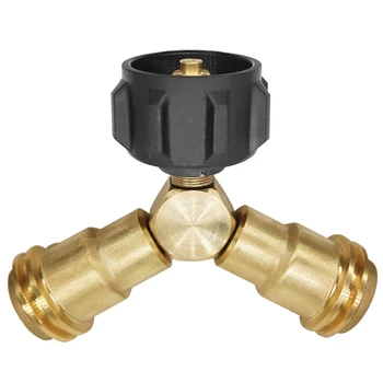 Propane Splitter, Propane Tank Y Splitter Adapter With Valves, 2 Way Lp Gas Adapter Tee Connector For 20Lb Propane Tank Cylinder
Propane Splitter, Propane Tank Y Splitter Adapter With Valves, 2 Way Lp Gas Adapter Tee Connector For 20Lb Propane Tank Cylinder
