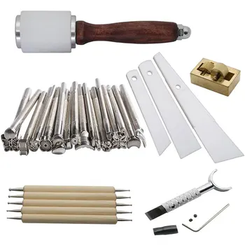 Leather Craft Tool,20Pcs Leather Carving Working Saddle Making Tools Set DIY Hammer Swivel Knife
Leather Craft Tool,20Pcs Leather Carving Working Saddle Making Tools Set DIY Hammer Swivel Knife