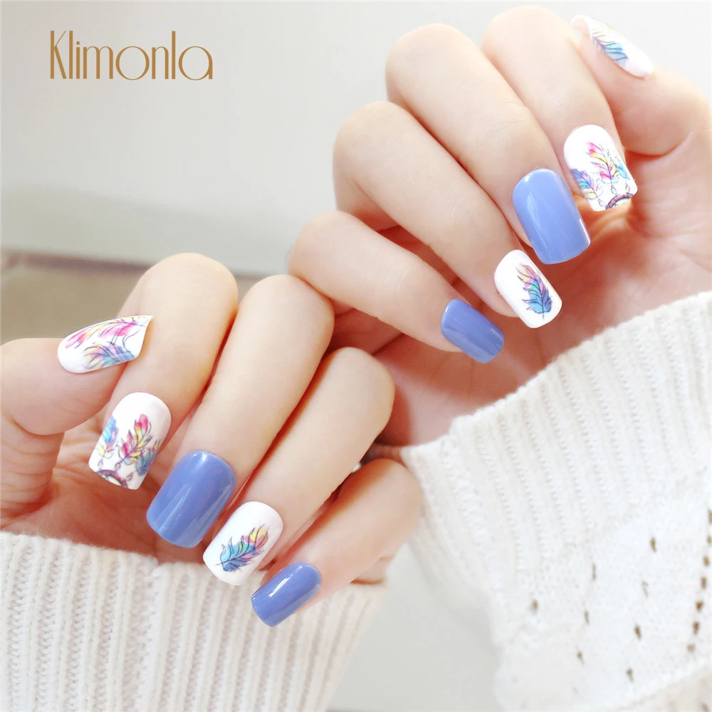 24Pcs/Box Graphic Design Tip False Nail Square Shape Color Adjustment Blue And White Full Artificial Nail Tips With Adhesive
24Pcs/Box Graphic Design Tip False Nail Square Shape Color Adjustment Blue And White Full Artificial Nail Tips With Adhesive