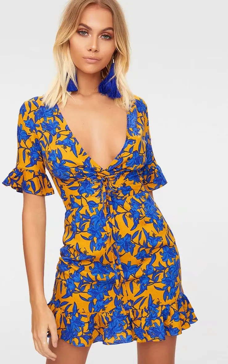 2019 Spring New Style Europe And America Vacation Style Girdle Waist Hugging Slimming Floral Printed Dress Women's Chiffon Skirt
2019 Spring New Style Europe And America Vacation Style Girdle Waist Hugging Slimming Floral Printed Dress Women's Chiffon Skirt