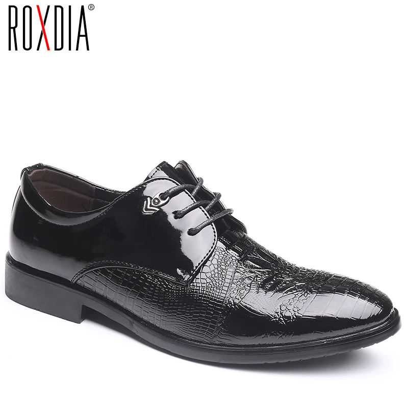 ROXDIA brand fashion plus size 39-48 patent leather men formal dress shoes business work autumn male men's oxford flats RXM135 
ROXDIA brand fashion plus size 39-48 patent leather men formal dress shoes business work autumn male men's oxford flats RXM135