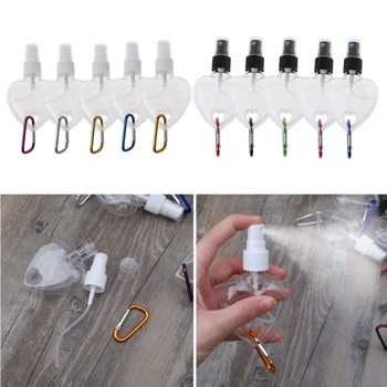 5Pcs 50ml Reusable Portable Heart Spray Bottle Hand Sanitizer Travel Small Size Mister Bottle Holder Keychain Carriers 
5Pcs 50ml Reusable Portable Heart Spray Bottle Hand Sanitizer Travel Small Size Mister Bottle Holder Keychain Carriers