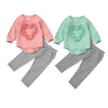 2PCS Newborn Infants Baby Girl Clothes Sets 0-24M Ruffles Solid Romper Striped Print Pants Leggings Outfits
2PCS Newborn Infants Baby Girl Clothes Sets 0-24M Ruffles Solid Romper Striped Print Pants Leggings Outfits