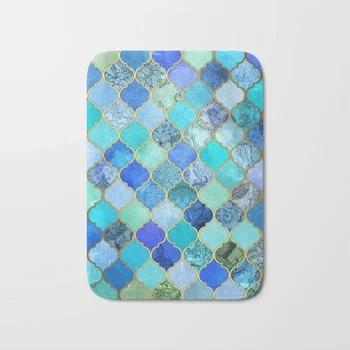Nordic Doormat Cobalt Blue Aqua Gold Moroccan Tile PatternBath Rug Non-Slip Floor Outdoor Indoor Front Door Mat Bathroom Rugs
Nordic Doormat Cobalt Blue Aqua Gold Moroccan Tile PatternBath Rug Non-Slip Floor Outdoor Indoor Front Door Mat Bathroom Rugs