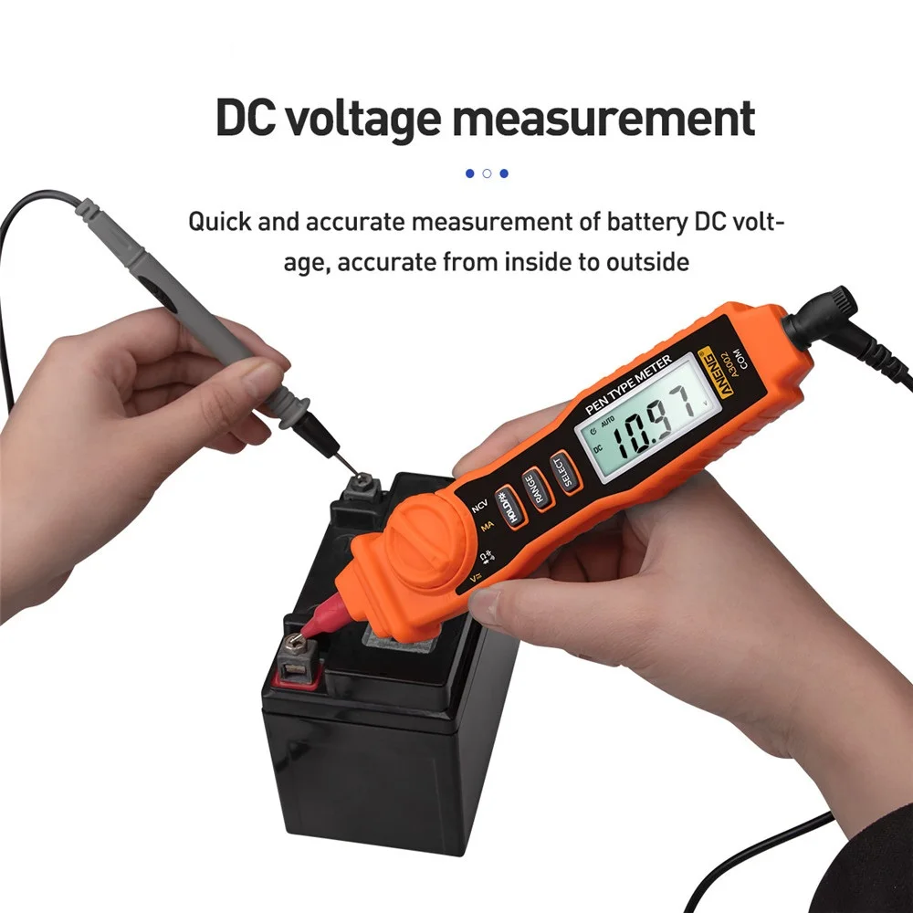 A3002 Digital Multimeter Pen Type 4000 Counts with Non Contact AC/DC Voltage Resistance Diode Continuity Tester Tool
A3002 Digital Multimeter Pen Type 4000 Counts with Non Contact AC/DC Voltage Resistance Diode Continuity Tester Tool