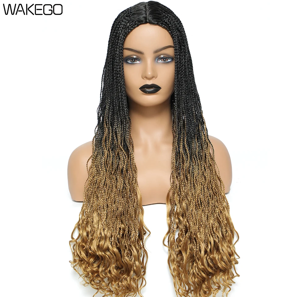 Shop Generic 26 Inch Knotless Braid Wig With Curly End DIY Braided Wigs