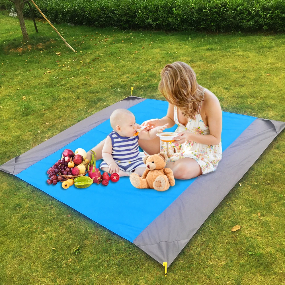 Picnic Blanket Mat Rug Folding Camping Outdoor Beach Festival Mat Nylon Tent