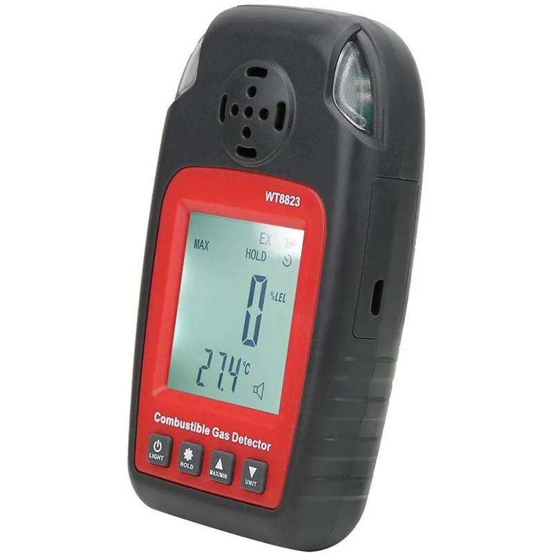 WT8823 LCD Display Combustible Gas Detector Leakage Natural Gas Analyzer High Sensitivity Alarm Gas Leakage Detector
WT8823 LCD Display Combustible Gas Detector Leakage Natural Gas Analyzer High Sensitivity Alarm Gas Leakage Detector