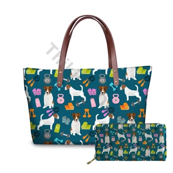 Bags For Women Cartoon Dog Printed 2pcs/set Shoulder Tote Bag Ladies Large Capacity Handbags Wallet For Custom Schoudertas Dames
Bags For Women Cartoon Dog Printed 2pcs/set Shoulder Tote Bag Ladies Large Capacity Handbags Wallet For Custom Schoudertas Dames