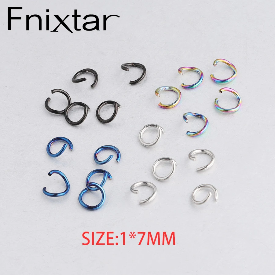 Fnixtar 1x7mm Stainless Steel Open Jump Rings Split Rings DIY Jewelry Findings Open Single Loops Jump Rings 100pcs/lot
Fnixtar 1x7mm Stainless Steel Open Jump Rings Split Rings DIY Jewelry Findings Open Single Loops Jump Rings 100pcs/lot