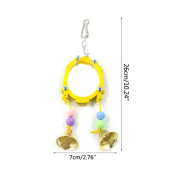 Parrot Bird Mirror Toy with 2 Movable Hanging Bells Colorful Pet Cage Decoration D0AC
Parrot Bird Mirror Toy with 2 Movable Hanging Bells Colorful Pet Cage Decoration D0AC